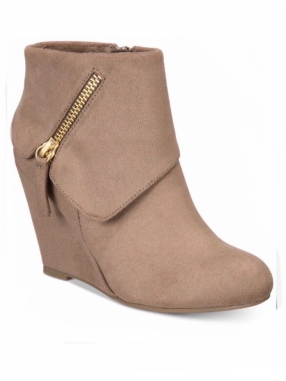 Rebel By Zigi Ksenia Taupe Tan Wedge Booties Size 10 Women’s Boots